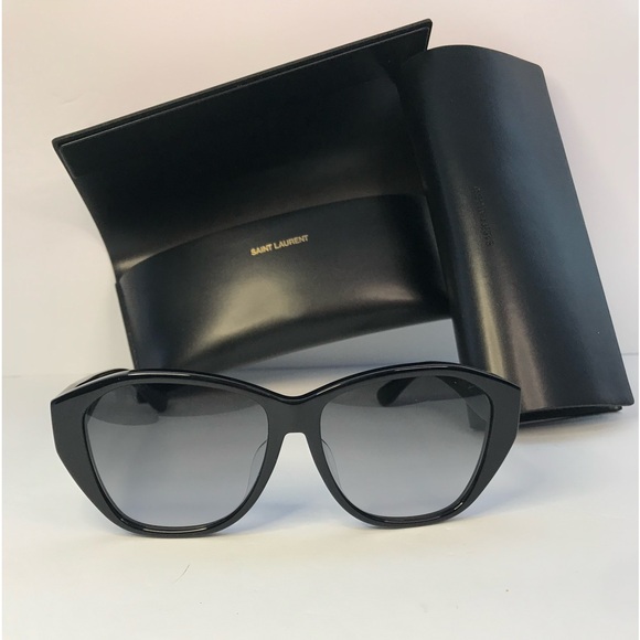 💯 - New Authentic SAINT LAURENT SLM8/F Sunglasses Black - Picture 5 of 15